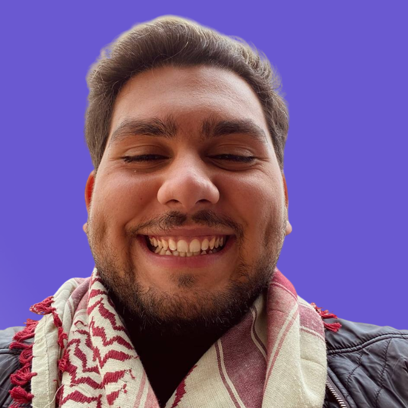 Hamza smiling